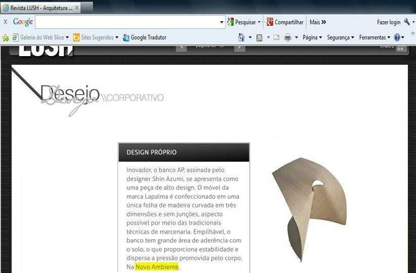 Site Revistaluxo 13 11 2012 Novoambiente 821x540