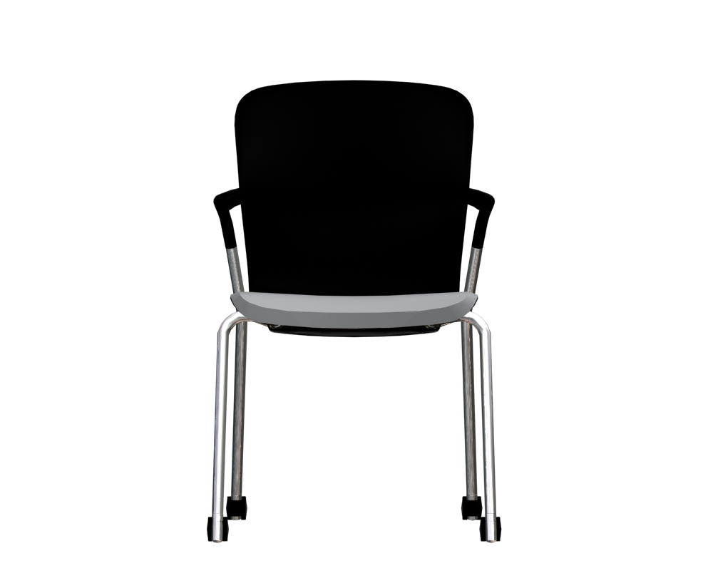 3 Hmi Keyn Chair 4 Leg Base No Arms Casters 3d