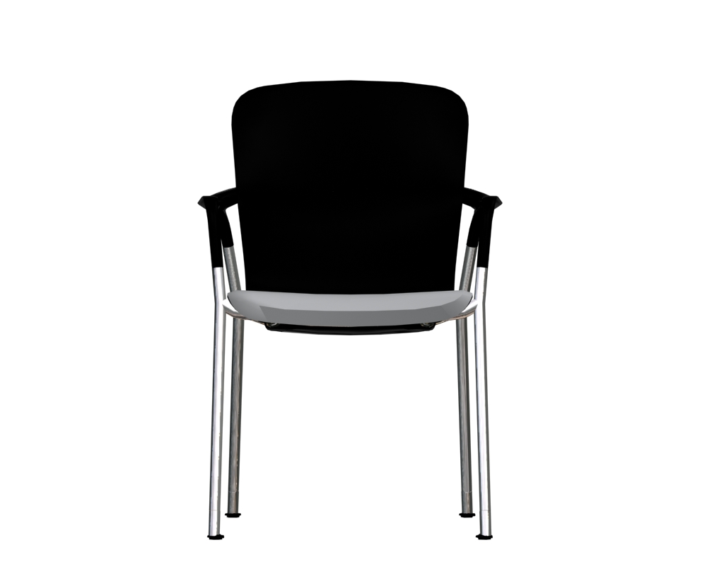 Hmi Keyn Chair 4 Leg Base Arms Glides 3d